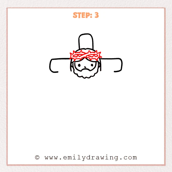 how to draw a jesus on the cross - Step 3